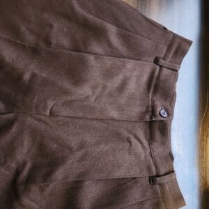 Sag Harbor Dark Brown Pleated Trousers